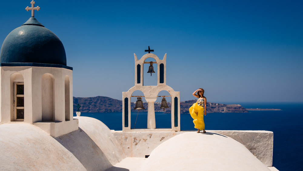 Pocztowkowe miejsca Santorini