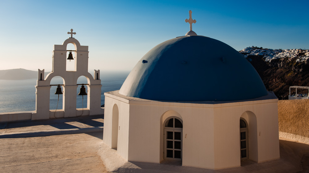 Niebieskie kopuly Santorini